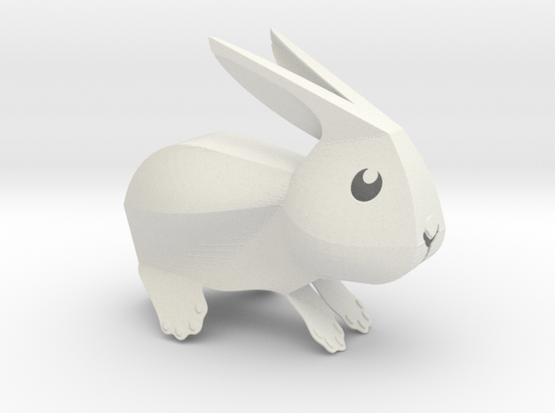 Little Bunny - V2 in White Natural Versatile Plastic