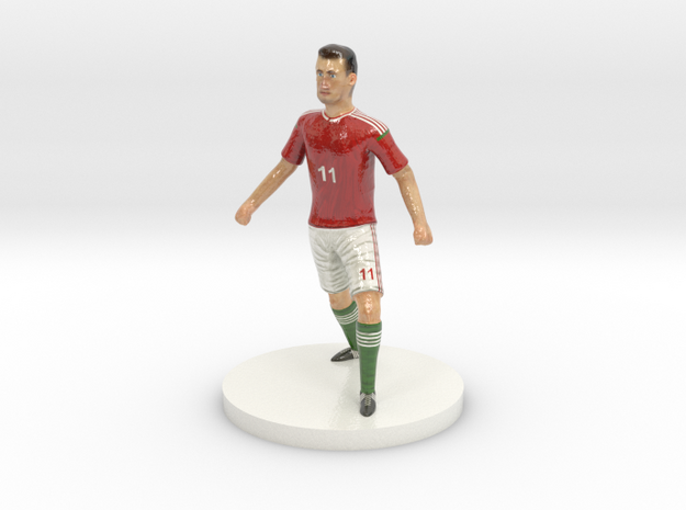 Hungarian Football Player in Glossy Full Color Sandstone