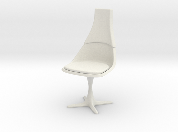 TOS Chair 115 1:12 Scale 6" in White Natural Versatile Plastic
