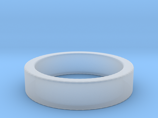 Basic Ring US7 in Smooth Fine Detail Plastic
