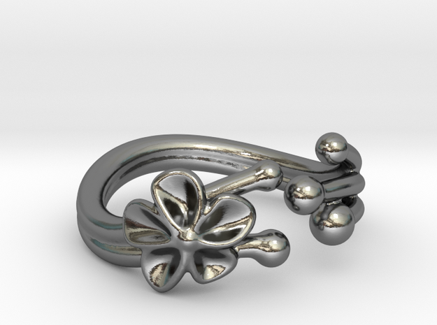 Orchid Ring in Polished Silver