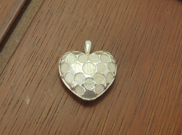 Custom Heart Pendant in Natural Silver