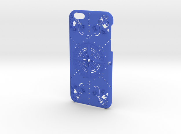 iPhone 6 case compass rose in Blue Processed Versatile Plastic