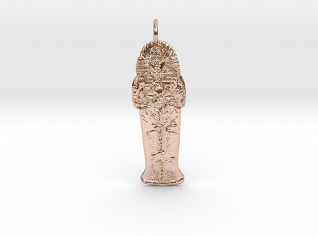 Sarcophagus1 Pendant in 14k Rose Gold Plated Brass