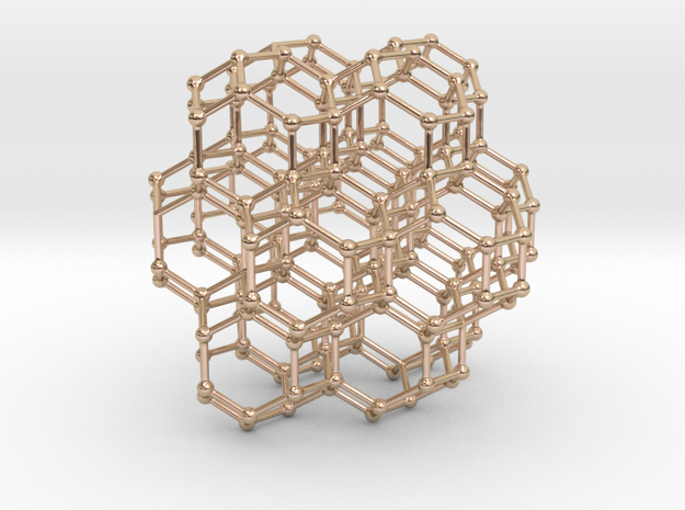 Bitruncated Cubic Honeycomb in Rose Gold plating for under $150