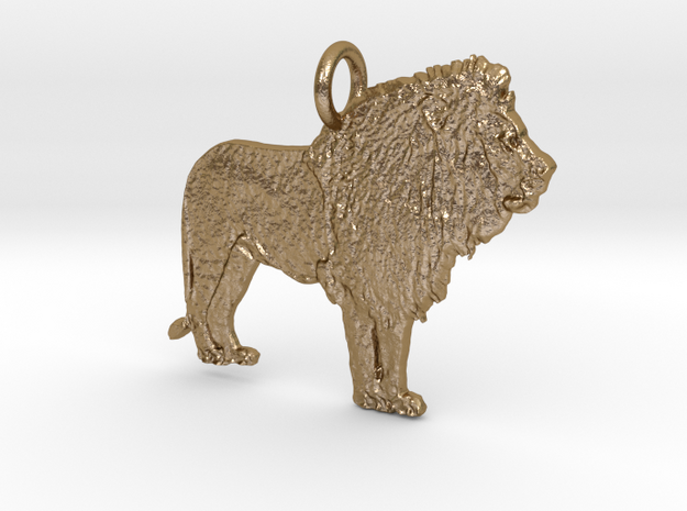 Leo More Pendant in Polished Gold Steel