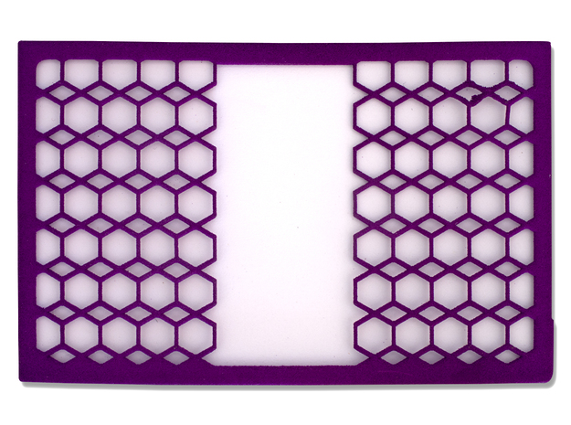 Tessellated Hexagon Wallet - 2 Cards in Purple Processed Versatile Plastic