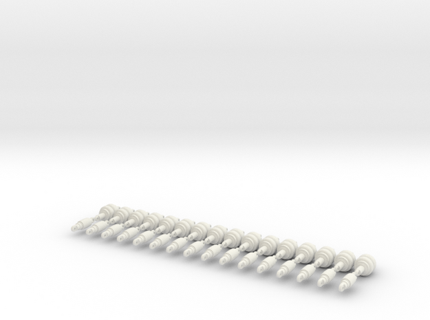 1/24 Shockwave Air Struts. set of 32 total struts in White Natural Versatile Plastic