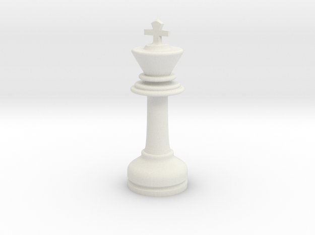MILOSAURUS Chess LARGE Staunton King in White Natural Versatile Plastic