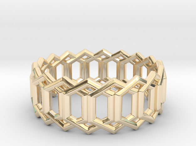 Geometric Ring 4- size 7 in 14K Yellow Gold