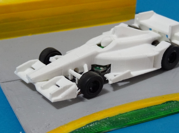 HO 2016 Indy Car Body in White Processed Versatile Plastic