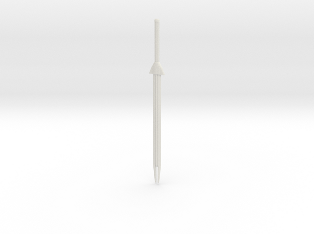 Scifi Sword in White Natural Versatile Plastic