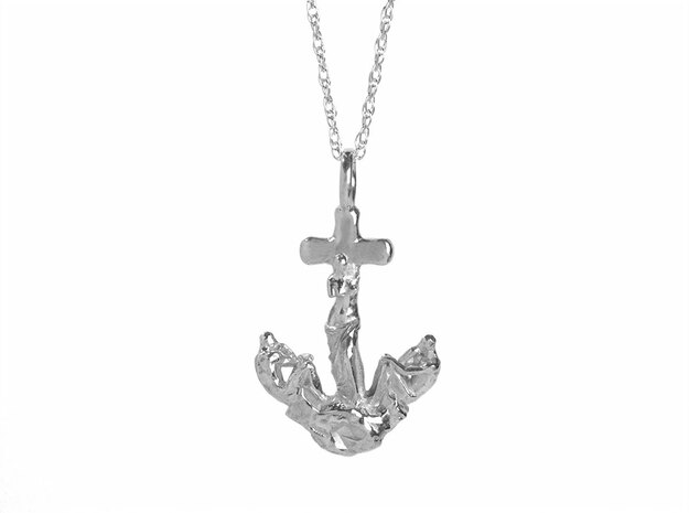 Art Anchor in Polished Silver