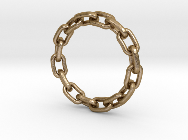 Chain Ring 25mm in Polished Gold Steel