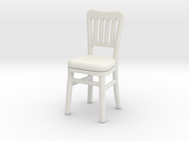 1:48 Cheltenham Chair in White Natural Versatile Plastic