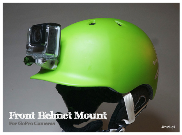 Simensays NoPro Helmet Mount in White Processed Versatile Plastic