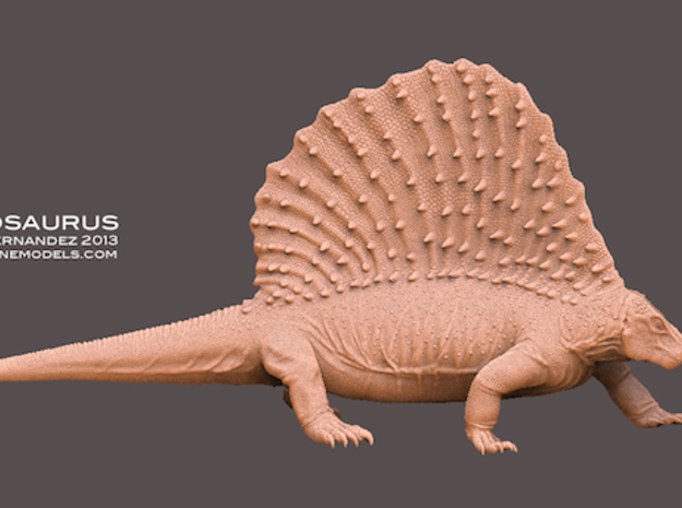 Edaphosaurus 1:20 Scale walking  in White Natural Versatile Plastic