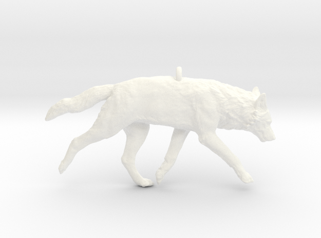 Trotting wolf in White Processed Versatile Plastic