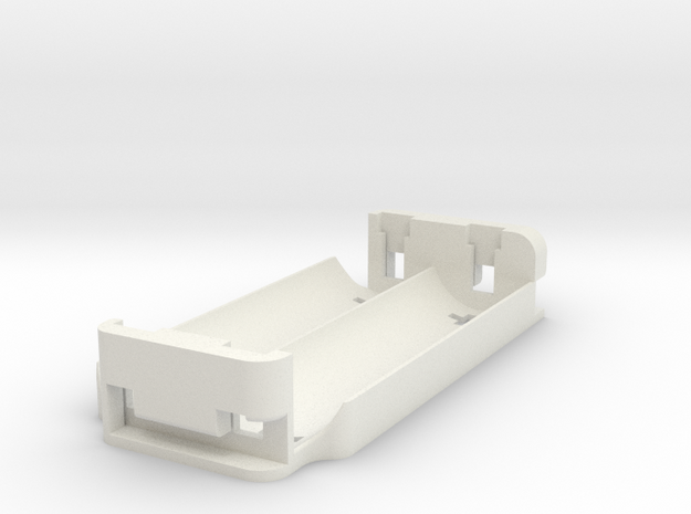 Dual 18650 Series Sled for Alpinetech P+ in White Natural Versatile Plastic