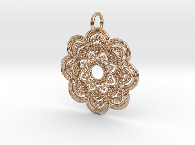 Excess Pendant in 14k Rose Gold