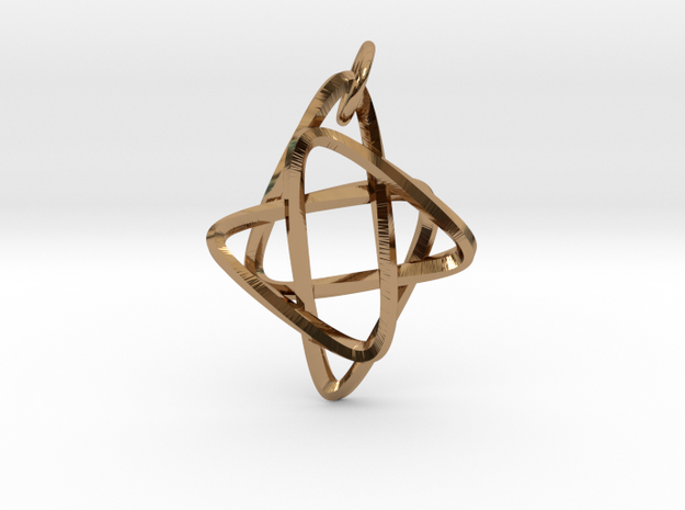 Star of Mobius in Polished Brass (Interlocking Parts): Small