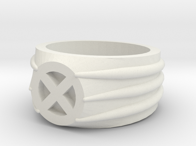 Xmen Ring in White Natural Versatile Plastic