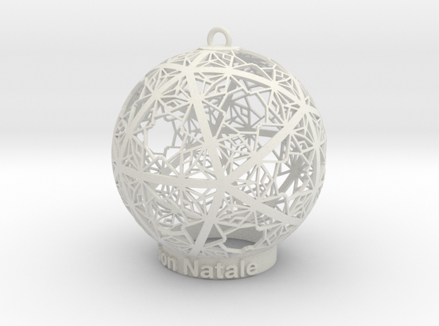 Christmas Ornament in White Natural Versatile Plastic