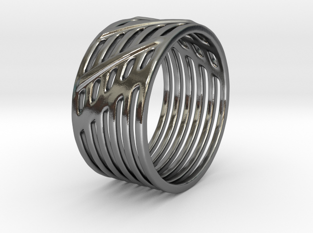 Warrior Ring 17mm in Polished Silver