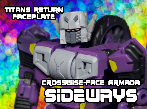 Sideways Crosswise Face (Titans Return) in Smooth Fine Detail Plastic