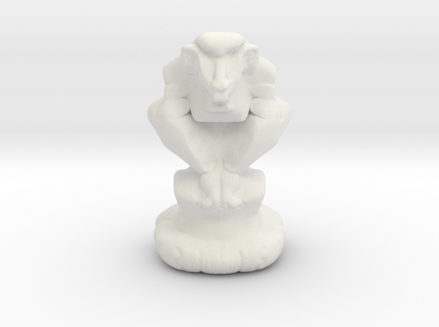 The Golden Monkey Statue Free Hand in White Natural Versatile Plastic