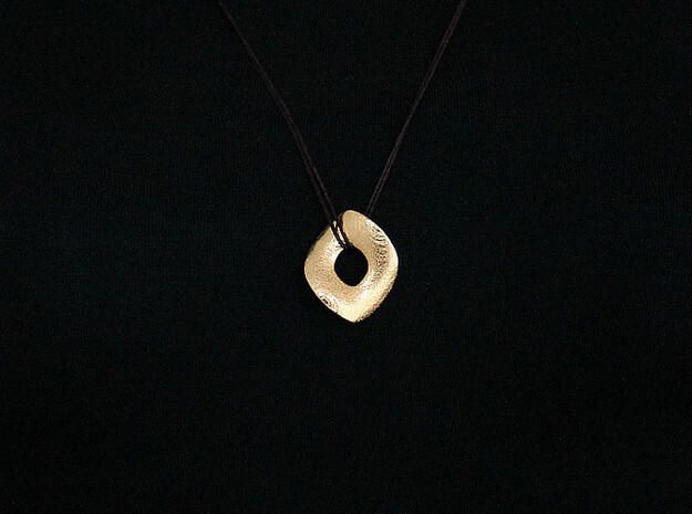 Chip Pendant (#2402) in Polished Gold Steel