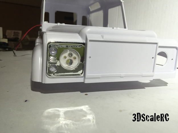 Scale RC Land Rover Defender LED Headlight - A in White Processed Versatile Plastic