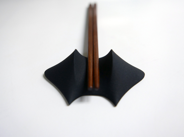 Chopsticks rest in Black Natural Versatile Plastic