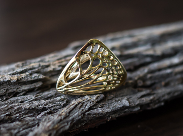 Butterfly Ring [ Size 6 ] in Polished Brass