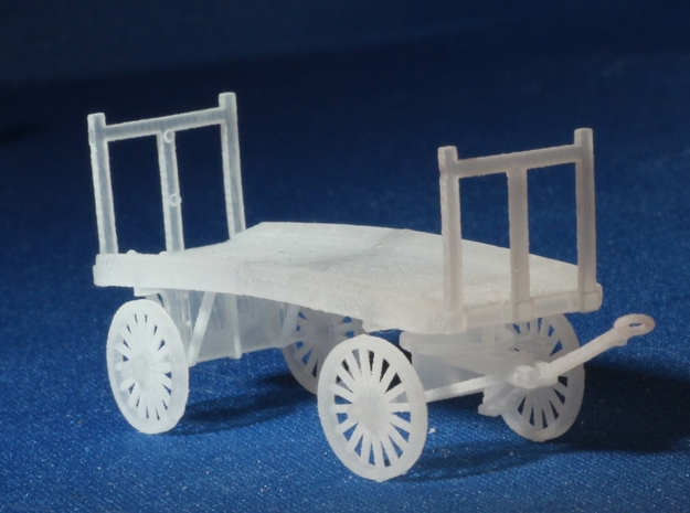 Baggage Cart Kit S Scale Two Pack in Smooth Fine Detail Plastic