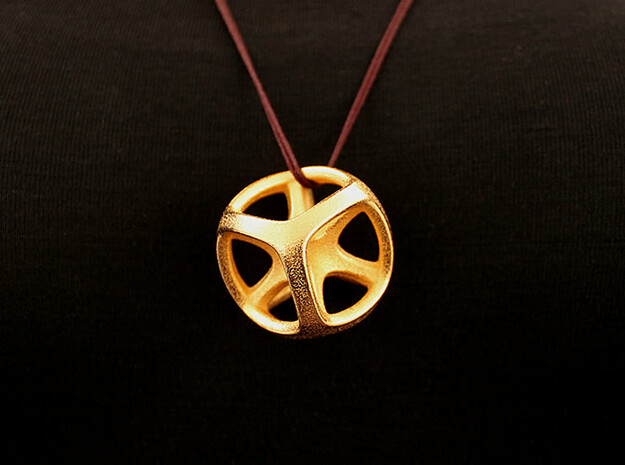 Tros Pendant (#2419) in Polished Gold Steel