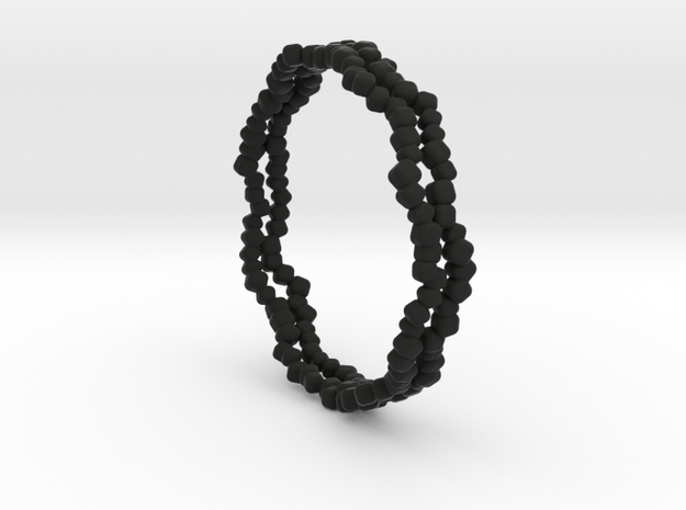 Bracelet Nigella Karla in Black Natural Versatile Plastic: Large