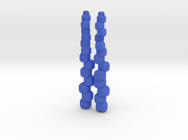 Earrings Nigella Lily in Blue Processed Versatile Plastic