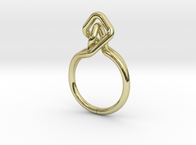 A-LINE Dancing D.02,US size 5.5, d=16mm in 18k Gold Plated Brass: 5.5 / 50.25