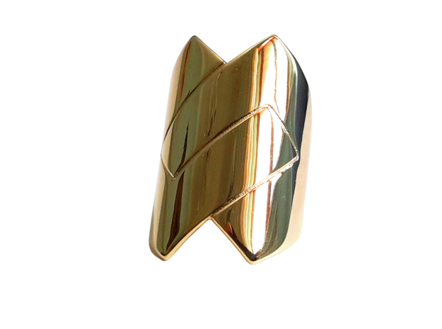 Embrace ring in Polished Brass: 8 / 56.75