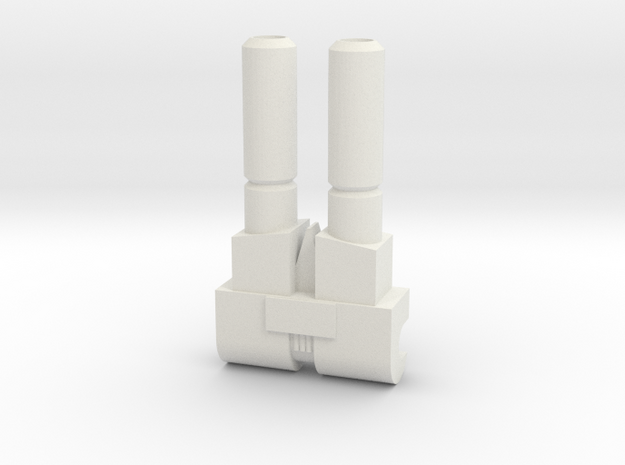 Mini Blaster inspired by Fortress Maximus' guns in White Natural Versatile Plastic