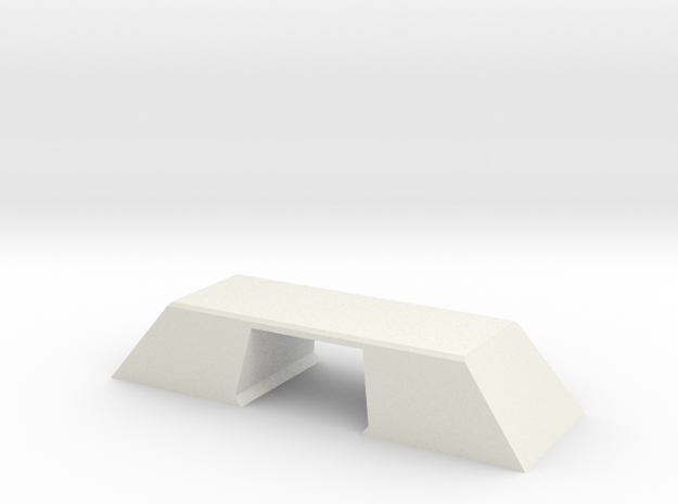 N Scale Bridge Modern Double Double 1:160 in White Natural Versatile Plastic
