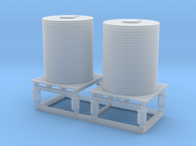 HO NSWGR 800 Gal. Water Tank and Stand X 2 in Smooth Fine Detail Plastic