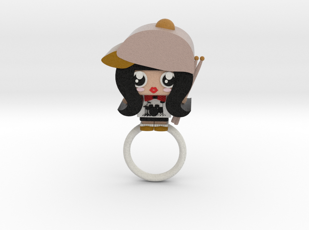Drumplayer Ring from U-Dimensions in Full Color Sandstone