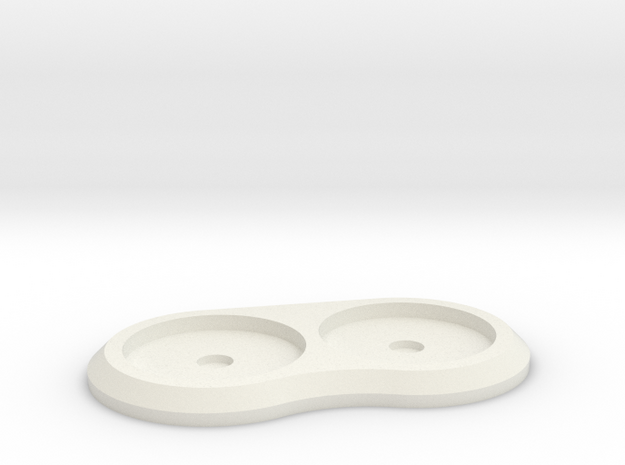 20mm 2-man Mag Tray in White Natural Versatile Plastic