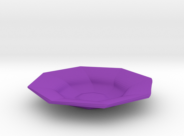 Sharp edges plate in Purple Processed Versatile Plastic