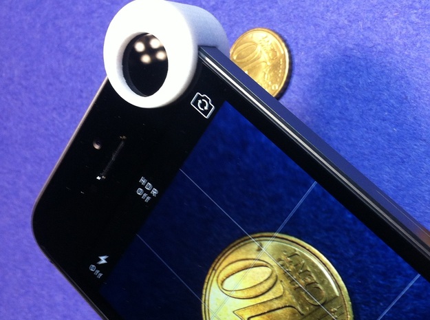 iPhone 5 and iPhone 5S Macro Lens in White Processed Versatile Plastic