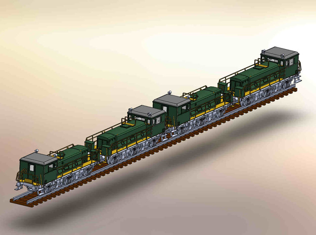 Schienenschleifzug Bauart Schörling 1:160  in Smooth Fine Detail Plastic
