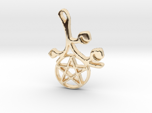Earthly Spring Pentacle by ~M. in 14k Gold Plated Brass
