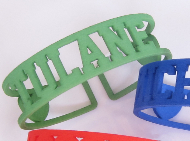 Tulane Cuff in Green Processed Versatile Plastic